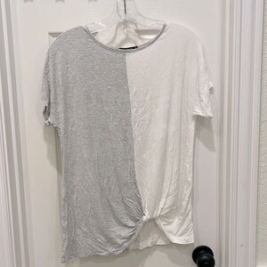 Pink Clover knot front knit top